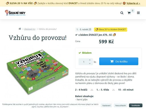 <em>vzhůru do provozu!<</em>je unikátní stolní desková hra pro děti zaměřená na výuku dopravní výchovy - ve škole i doma. dokažte, že se&nb ...