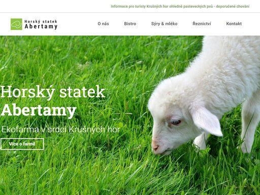 ekofarma v krušných horách s vlastním bistrem, řeznictvím a sýrárnou. ochutnejte špekáčky z vyzrálého hovězího masa nebo oceněné bio sýry.