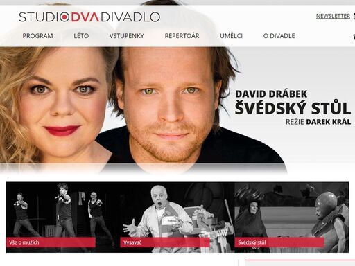 studio dva divadlo – vaše divadlo pro výjimečné večery. činohra, muzikál a jedinečné hudební projekty. | malá scéna – vaši oblíbení herci na dosah ruky.