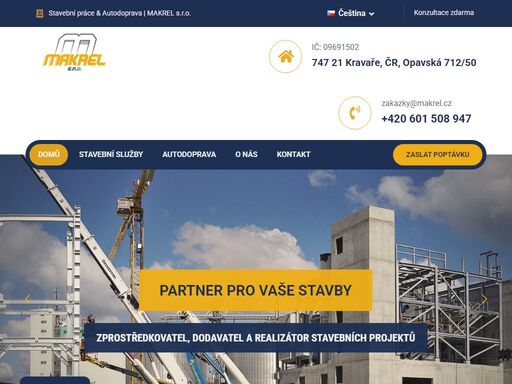 nabízíme služby v oblasti stavebnictví i autodopravy. ať už se jedná o dodávku materiálu, realizaci menších staveb, či provedení rozsáhlých projektů.