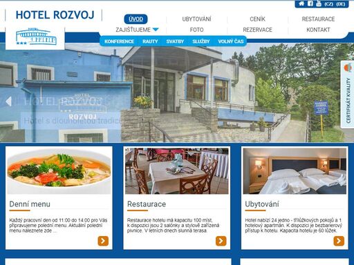 hotel a restaurace v klatovech. bezbariérový přístup. konferenční místnost - ideální pro firemní školení, workshopy.