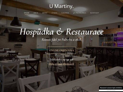 hospoda u martiny - příjemné posezení v malebném fulneku. denní menu. týdenní menu. rodinné oslavy - jubilea, svatby, promoce,smuteční hostiny,školní srazy, firemní akce, prezentace a jiné společenské akce. stužkovací a maturitní večírky, přednášky i koncerty.