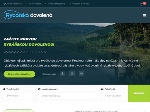 plánujete dovolenou na rybách? najděte ideální ubytování pro rybáře v čr i zahraničí. přehledný katalog ubytování na jednom místě.