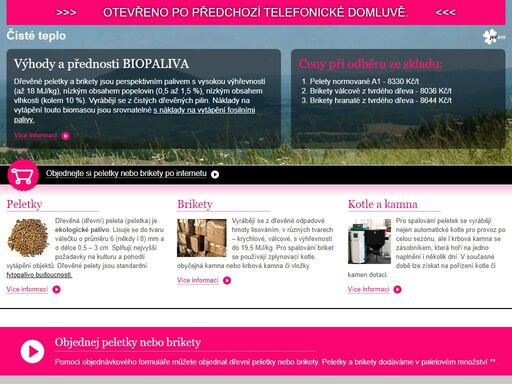 objednávejte kvalitní dřevěné peletky a brikety online.