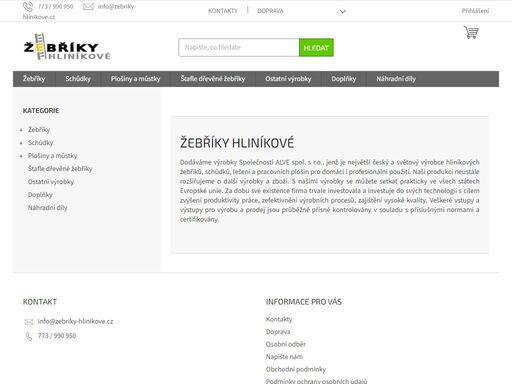 žebříky hliníkové. dodáváme výrobky společnosti alve spol. s r.o., jenž je největší český a světový výrobce hliníkových žebříků, schůdků, lešení a pracovních plošin pro domácí i profesionální použití. naši produkci neustále rozšiřujeme o další výrobky a zboží. s našimi výrobky se můžete setkat prakticky ve všech…