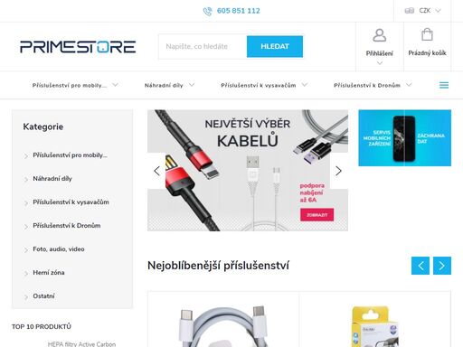 široký výběr příslušenství a náhradních dílů pro mobilní zařízení, vysavače a drony. navštivte primestore.cz nebo naši prodejnu na praze 1. kvalita, spolehlivost, skvělé ceny.