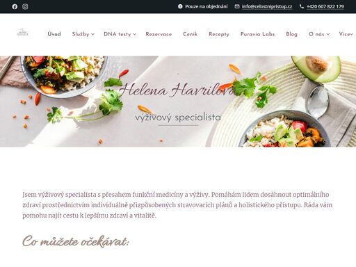 jsem výživový specialista s přesahem funkční medicíny a výživy. pomáhám lidem dosáhnout optimálního zdraví prostřednictvím individuálně přizpůsobených stravovacích plánů a holistického přístupu. ráda vám pomohu najít cestu k lepšímu zdraví a vitalitě.