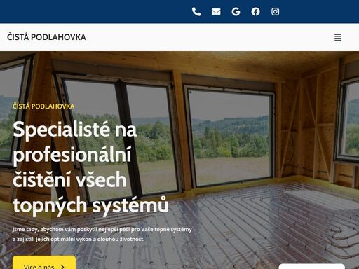 hledáte profesionální čištění podlahového topení, radiátorů nebo kolektorů? čistá podlahovka nabízí odborné služby, moderní technologie a špičkovou péči pro váš topný systém. kontaktujte nás!