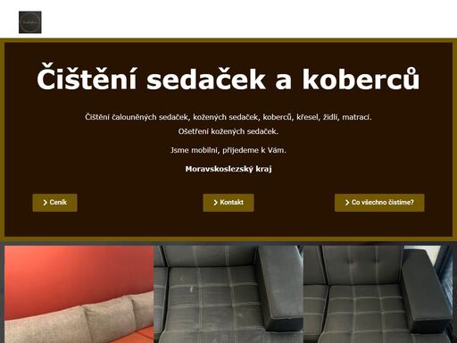 čištění čalouněných sedaček a koberců ostrava. ošetření a čištění kožených sedaček kvalítní kosmetikou. čištění matrací ostrava a okolí.