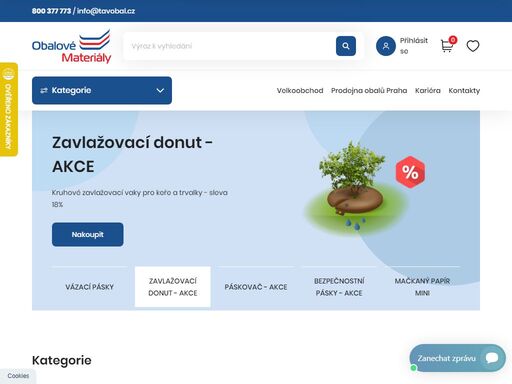 prodej obalových materiálů, krabic, folií, plastových přepravek, pytlů a dalších - eshop a zakázková výroba