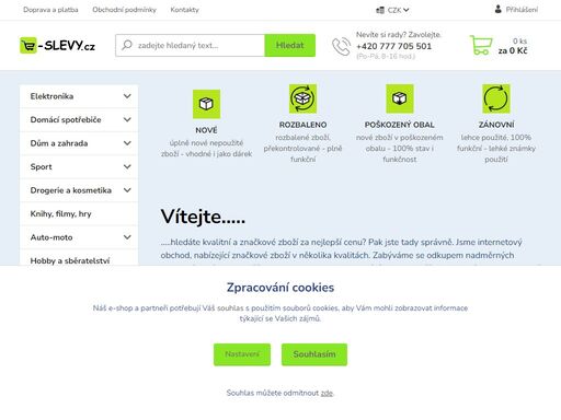prodej partiového zboží, přebytků, zboží s poškozeným obalem, zboží 2.jakosti a použitého zboží
