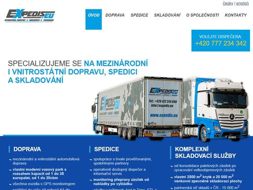 expedis - meziárodní i vnitrostnátní autodoprava, spedice a skladování