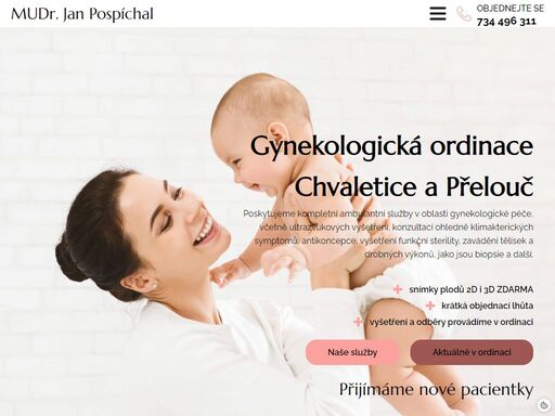 poskytujeme kompletní ambulantní služby v oblasti gynekologické péče, včetně ultrazvukových vyšetření, konzultací ohledně klimakterických symptomů,