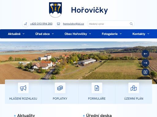 oficiální stránky obce hořovičky