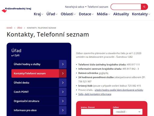 oficiální stránky krajského úřadu královéhradeckého kraje, naleznete zde všechny potřebné informace o vedení kraje i o činnosti úřadu.