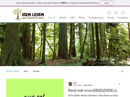 základní škola jsem lesem pro děti prvního stupně a lesní klub pro předškoláky. děti tráví většinu času v přírodě, celoročním zázemím je naše mongolská jurta.