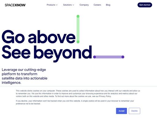 spaceknow provides global coverage of the earth through cutting edge technology giving you access to view specific locations and monitor trends in our planet.
