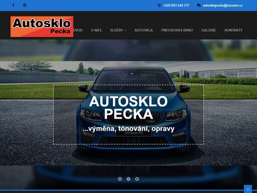  autosklo pecka brno - nabízíme komplexní servis v oblasti autoskel v brně a regionech brna, včetně vyřízení pojistných událostí a jednání s pojišťovnou. tónování autoskel v brně a výměny čelníhoskla v brně a regionech brna. provádíme také vysoce kvalitní služby pneuservisu. 