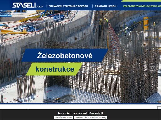 železobetonářské práce prováděné zkušenou a spolehlivou stavební  usnadní vaši stavbu a zhotovení nosných stavebních prvků. chcete sami betonovat základy, věnce, stropy a podlahy domu? rádi vám s betonáží pomůžeme.