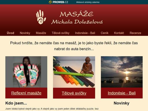 reflexní masáže michala doleželová