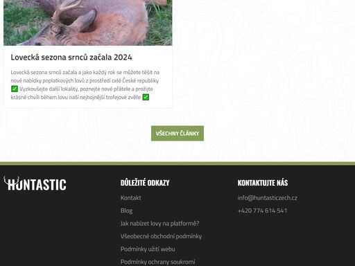 lovecká platforma s nabídkou lovů zvěře v celé čr ? rezervace lovů přímo od poskytovatelů ? lov daňka · lov divočáka