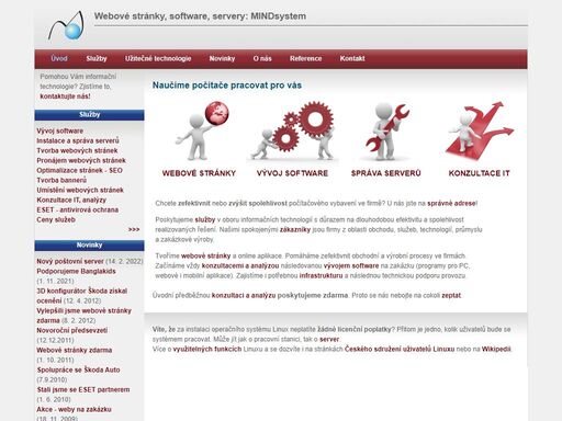 tvoříme webové stránky, vyvíjíme software, provádíme instalaci a správu linux serverů.