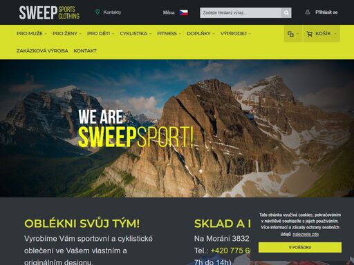 sweep - moderní funkční prádlo, termoprádlo a sportovní oblečení se špičkovými termoregulačními vlastnosti.