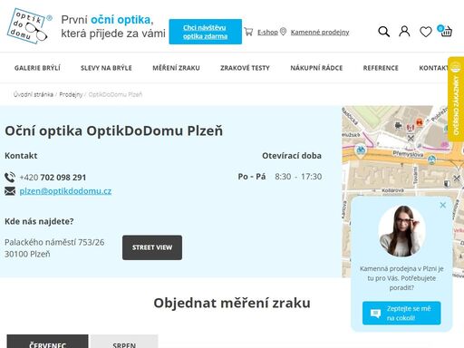 oční optika optikdodomu plzeň