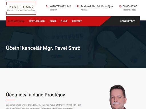 účetní kancelář mgr. pavel smrž zajišťuje vedení účetnictví a daňové evidence včetně dph, personální i mzdové agendy a kontaktu s úřady v prostějově.