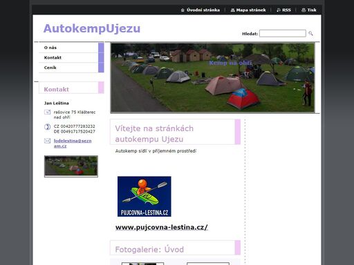 autokemp v klášterci nad ohří u řeky,také pro vodáky.