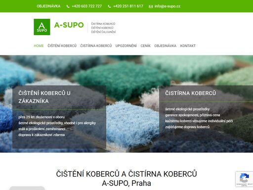 čištění koberců, čištění čalounění, čistírna koberců praha, a-supo