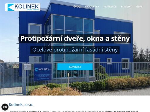 výrobu a montáž atypických protipožárních i kouřotěsných prosklených i plných stavebních uzávěrů, jako jsou otočné i posuvné dveře, okna a stěny.