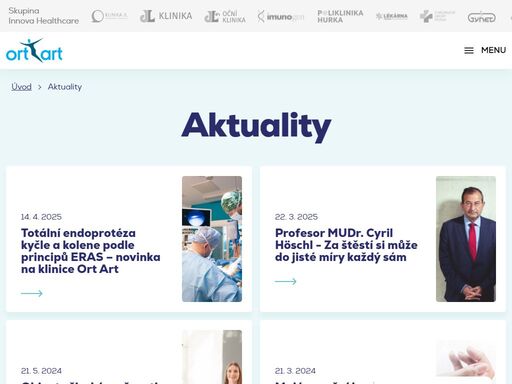 specializovaná ortopedie, operace a rehabilitace na jednom místě. profesionální péče a rychlý návrh k pohybu bez bolesti.