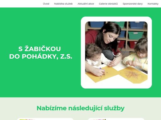 vítejte na stránkách rodinného centra s kavárnou z pohádky do pohádky a dětského centra žabička.