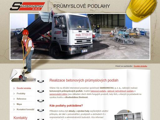 betonové podlahy, průmyslové podlahy, betony, vsypy a potěry, sádrové (anhydritové) podlahy, samonivelační stěrky, 