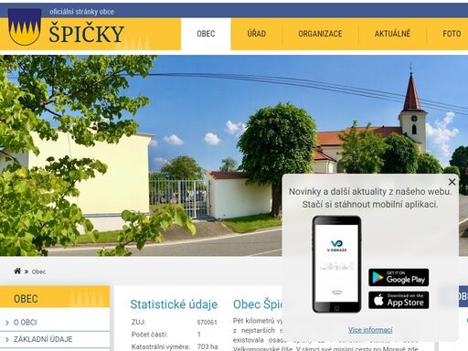 oficiální stránky obce špičky