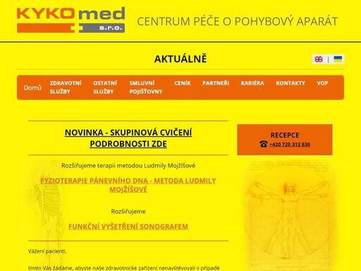 společnost kyko med s.r.o. byla založena v roce 2008 za účelem poskytování komplexní léčebné rehabilitace.
