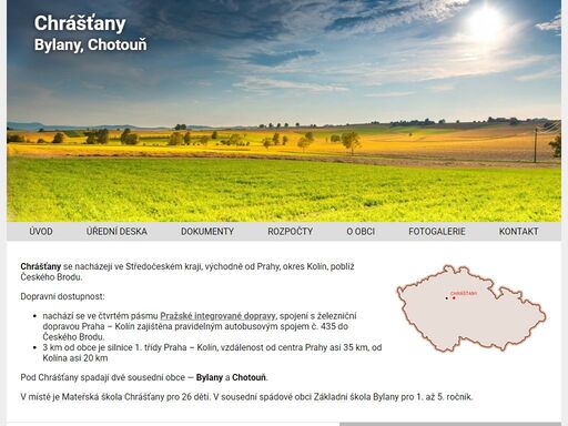 obec chrášťany u českého brodu, bylany a chotouň.