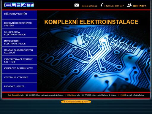 elektromontáže elhat petr tomášek - komplexní elektroinstalace pro vás dům