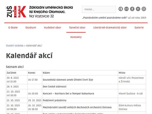 škola poskytuje zájemcům o studium širokou vzdělávací nabídku ve třech uměleckých oborech a to nejen v počtu studijních zaměření.