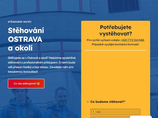 stěhujete se v ostravě a okolí? nabízíme spolehlivé stěhování s profesionálním přístupem. s námi bude váš přesun hladký a bez stresu. zavolejte nám pro bezplatnou konzultaci!