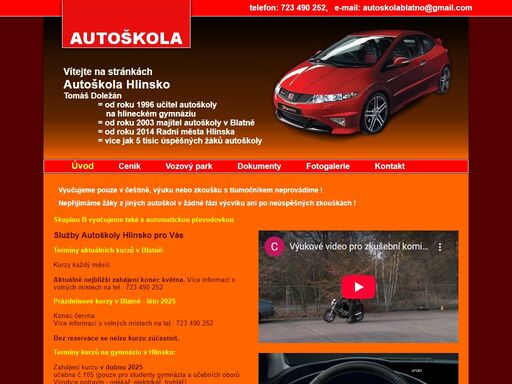autoškola tomáš doležán hlinsko