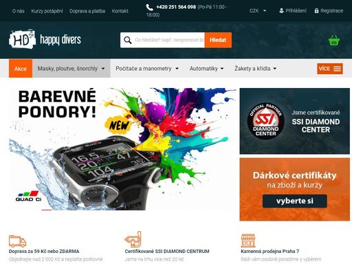 nabízíme kvalitní potápěčské a šnorchlovací vybavení.  ?? eshop ?? prodejna praha 7 ?? možnost vyzkoušení ?? velké zásoby ?? rychlé doručení ?? doprava zdarma od 2000 kč.