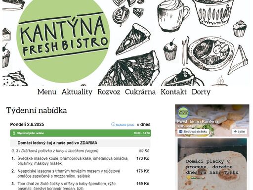 bistro kantýna plzeň, kantýna fresh bistro, denní nabídka hotových jídel, vegetariánská a veganská kuchyně, vegetariánská a veganská jídla, bezlepková jídla