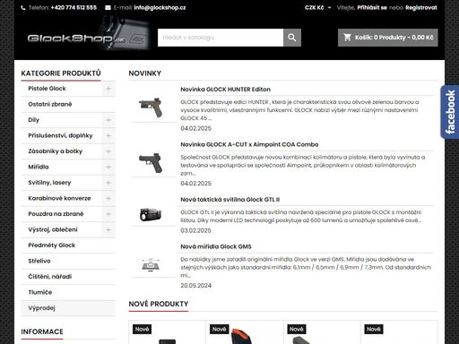 prodej pistolí glock a příslušenství