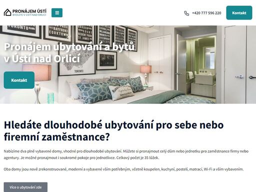 nabízíme ubytování a pronájem bytů v ústí nad orlicí. k dispozici jsou plně vybavené domy s kapacitou až 35 lůžek, ideální pro firemní zaměstnance i jednotlivce. nové byty 2x 3kk a 1x 5kk.