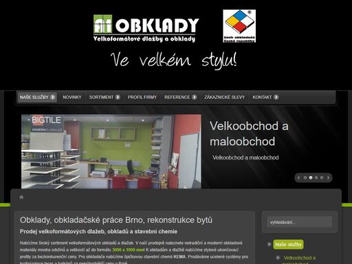 a1 obklady se zabývá prodejem obkladů, velkoformátových dlažeb a stavební chemie, obkladačskými pracemi a rekonstrukcemi bytů v brně a jeho okolí!