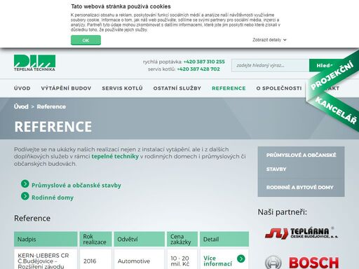 společnost d.i.m. se specializuje především na tepelnou techniku. kromě instalace tepelné techniky v rodinných domech, průmyslových a administračních budovách zajistí i servis kotlů a další služby.