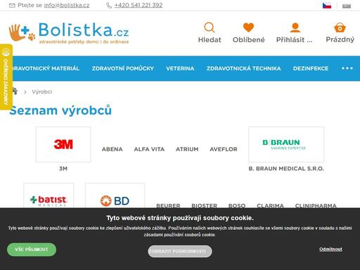 zdravotnický materiál pro doktory, veterináře i kliniky. kvalitní i ne zcela běžné produkty. rychlý dodej.
