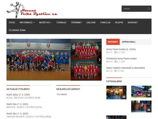 házená velká bystřice je sportovní klub s dlouhou tradicí. jako jeden z mála oddílů v regionu pokrýváme všechny mužské kategorie.